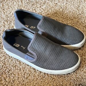 OluKai Men's Charcoal Slip-On Loafers